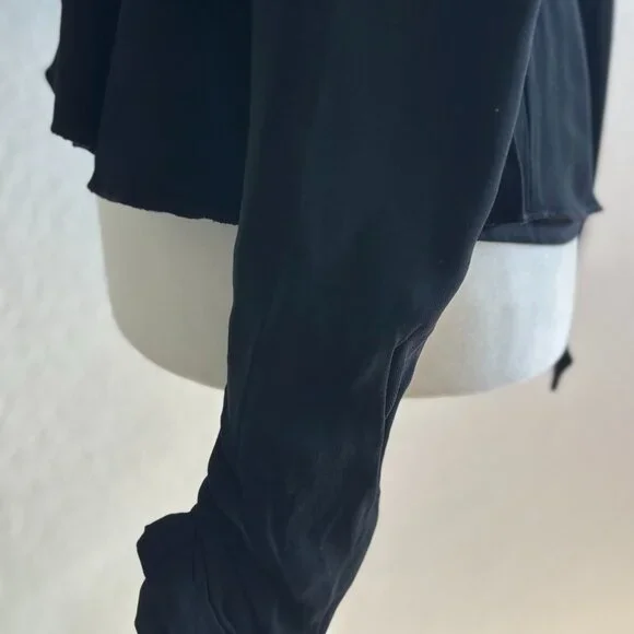 Paola Frani Black Draped Peplum Blouse – Made in Italy – Size 6 (IT 38) - Picture 8 of 10